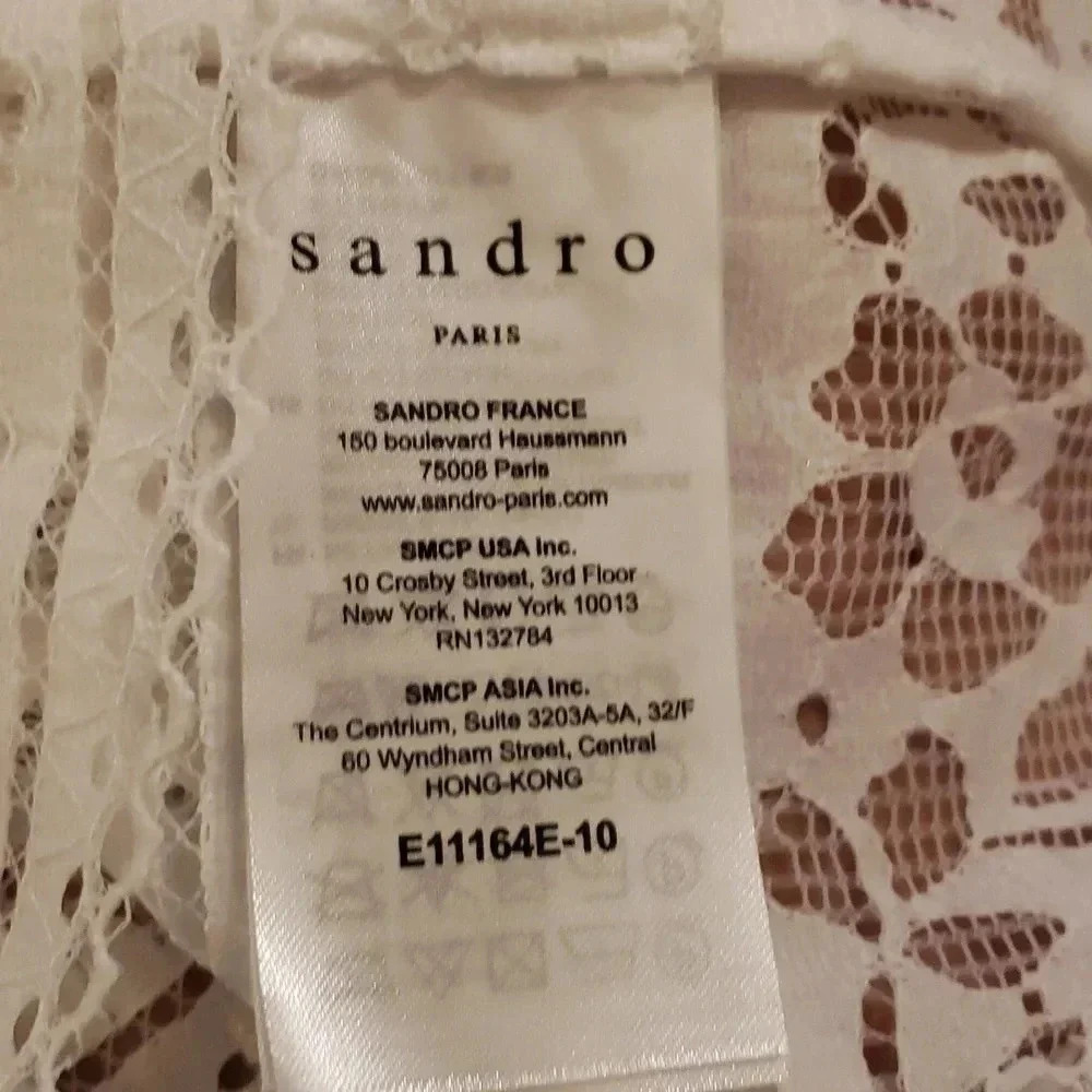 SANDRO Paris lace blouse size M - Picture 6 of 6